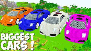 I Found NEW BIGGEST CARS ! What`s inside LAVA vs WATER vs RAINBOW vs ROSE CARS