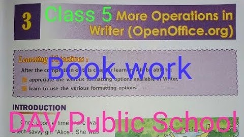 DAV class 5 computer chapter 3 all solution in book