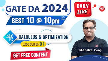 GATE DA 2024 Calculus and Optimization Best 10 questions live session