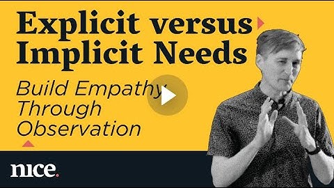 Explicit versus Implicit Needs | Season 2.8