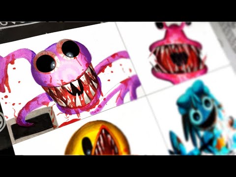 Drawing Rainbow Friends in Poppy PlayTime Game - ROBLOX JUMPSCARE 