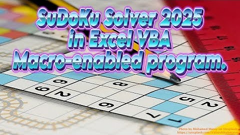 SuDoKu Solver 2025 in Excel (NEW)