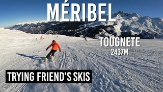 Trying Friends Skis On Blue Piste Faon In Méribel, Les 3 Vallées Subtitles