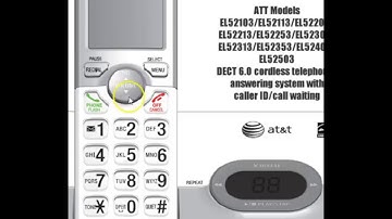 ATT Model EL 52203 How to program contacts into directory