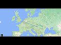 Driving timelapse across europe uk to romania