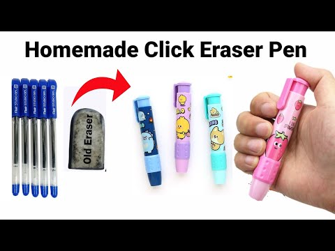 Homemade Eraser Pen with paper  How to make Eraser at Home/ DIY