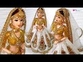 Designer Lucknowi Lehenga Making For Barbie/Bridal Costume & Jewellery For Barbie Doll Decoration