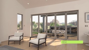 Altus Window Systems - Bifold doors - top hung - with low profile flush sills