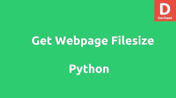 Get Webpage File Size in Python