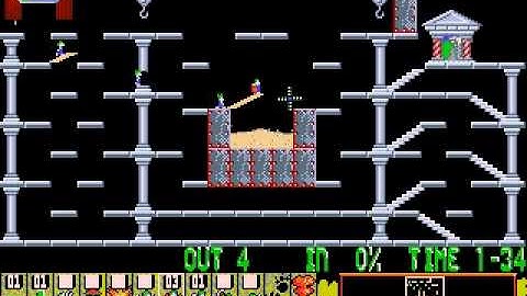 DOS Oh No! More Lemmings Wicked 19 Up, Down or Round and Round