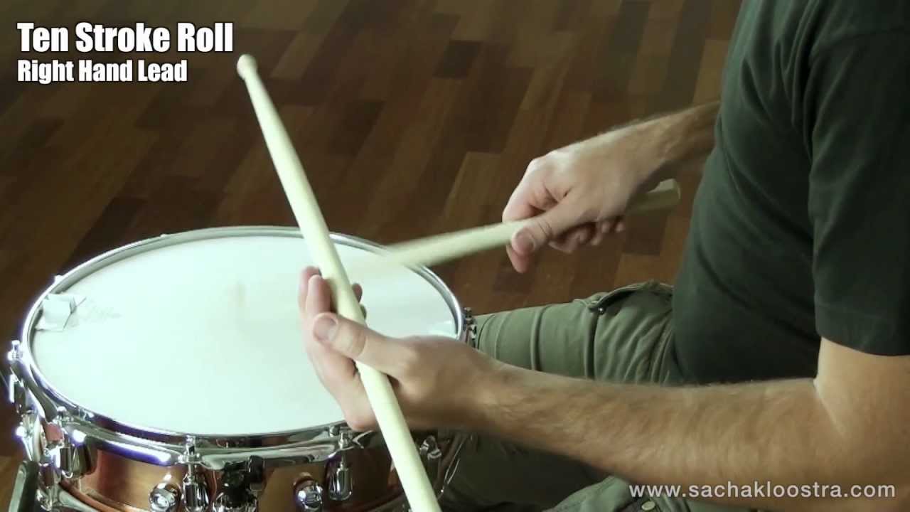 Ten Stroke Roll Drum Rudiment On Snare & Drum Kit YouTube