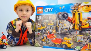 ГОРНЫЕ МАШИНЫ и шахтёры ЛЕГО СИТИ | Строитель Даник и папа собирают классную Lego технику!
