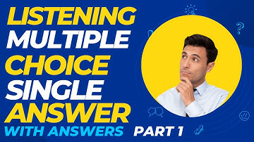 PTE Listening - Multiple Choice Single Answer With Answers | Most Repeated | Mock Test 1