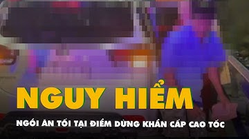 Cả gia đình ngồi bệt ăn tối tại điểm dừng khẩn cấp trên cao tốc Vĩnh Hảo - Phan Thiết