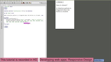 Tutorial: How to produce vibration patterns in a web app