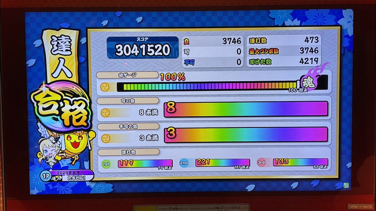 【太鼓の達人ニジイロver.】 段位道場2025 【達人】 虹枠金合格 / 全良