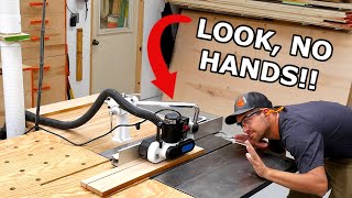 Table Saw Upgrades  New extension wing and Router / Table saw Power Feeder install!