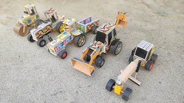 How to make matchbox tractor at home | Diy Mini tractor | Mini Tractor Science Project