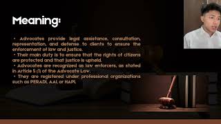 Legal Profession : Advocate (Muhammad Azka Haidar Aslam_2510611215)