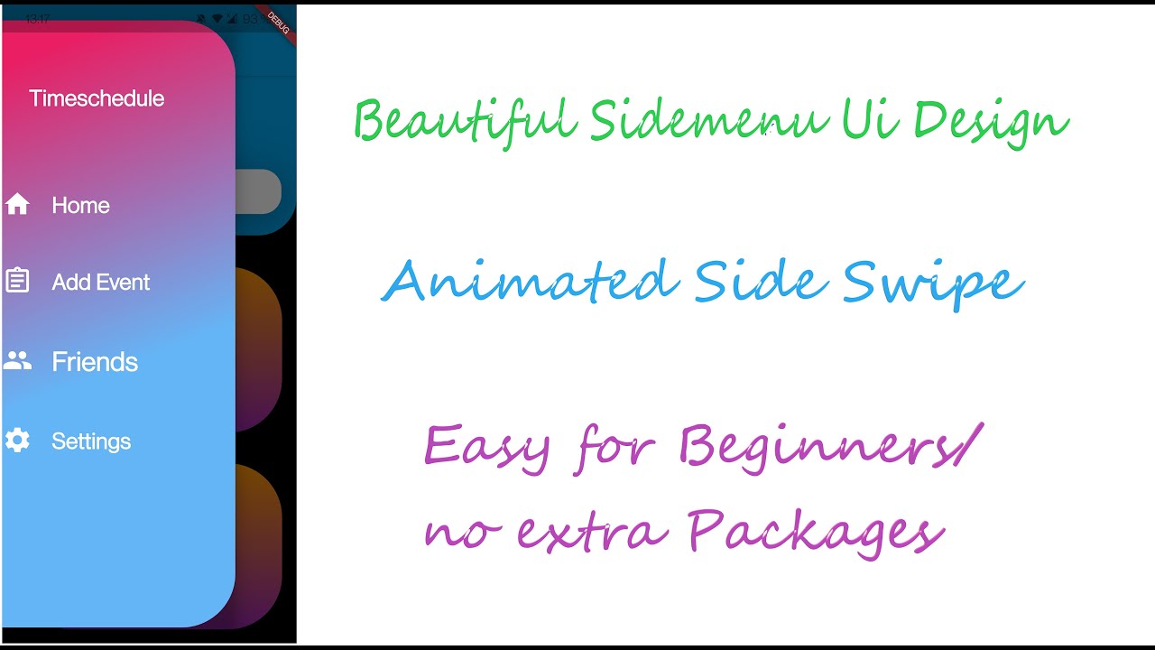 Flutter Side Navigationbar/Drawer tutorial Animated | Easy for ...