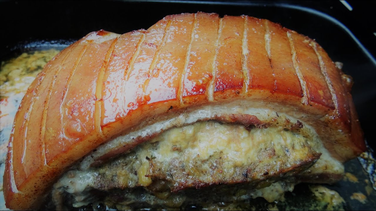 bůček plněný velikonoční nádivkou