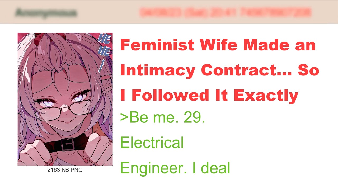 Feminist Wife Made an Intimacy Contract… So I Followed It Exactly | 4Chan Greentext Stories
