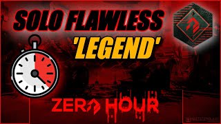 Solo FLAWLESS Zero Hour On LEGEND Difficulty (EXOTIC Mission) Updated Version - Destiny 2