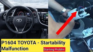 How To Fix Startability Malfunction P1604 | Causes solutions | My car Starting Problm Camrry 2015 screenshot 4