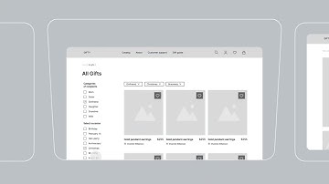 Gift Shop App – Wireframe Animation for All-in-One Gifting Platform