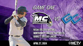 Montgomery College Raptors Baseball Vs Garrett College Lakers Game 1