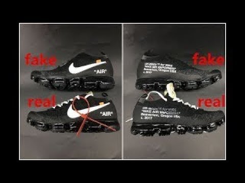 COMPARISON OF AUTHENTIC NIKE VAPORMAX OFF-WHITE AND UA ONE - YouTube