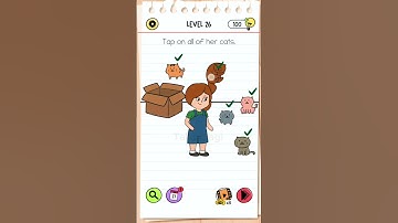 Brain Test All Star Level 26 Answer | Tap on all of her cats