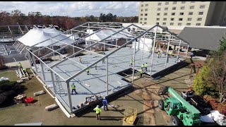 Granite Industries EPIC Elevated Flooring Installation - Losberger 30M P2 Big Uniflex Tent