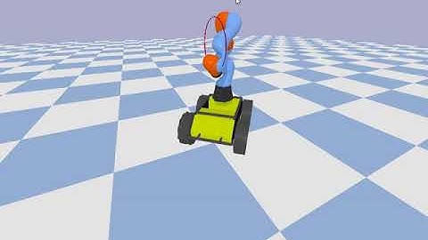 Kuka on Husky Inverse Kinematics test with pybullet