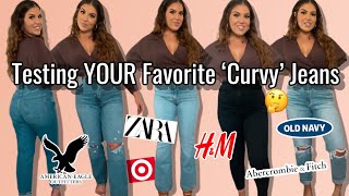 RATING YOUR FAVORITE JEANS (Midsize & Curvy Size 12 Denim Review & Try-On Haul) 2021