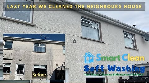 Softwasing A pebble dashed House. Smart Clean Soft washing Render Cleaning