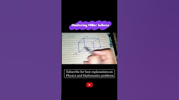 Mastering the miller indices in crystal structures - The best explanation #millerindiex miller index