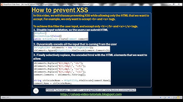 Part 56 How to prevent cross site scripting attack