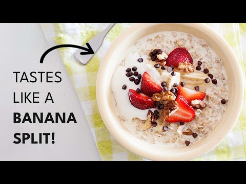 Healthy Banana Split Oatmeal Bar