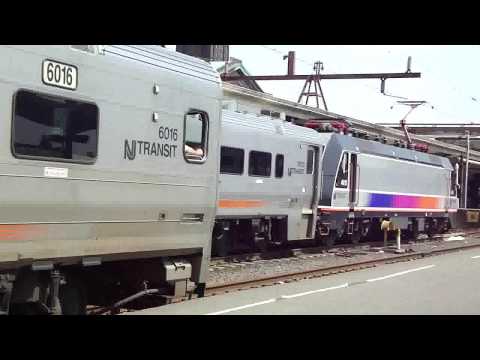 some passenger trains and buses of the nj transit in Hoboken, New Jersey... Those who live there: was there ever a tram route or something? Look towards the ...