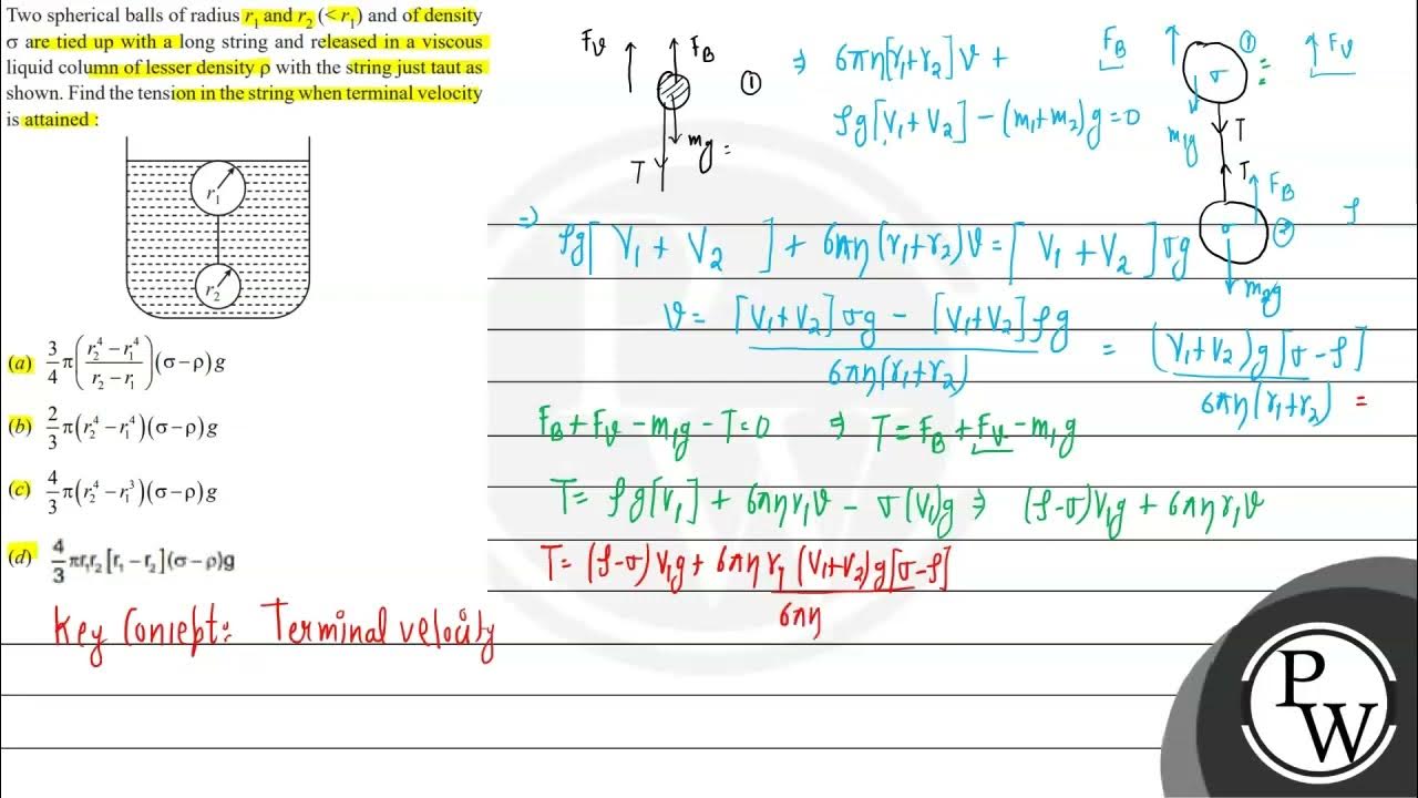 Two spherical balls of radius \( r_{1} \) and \( r_{2}\left(r_{1}\right
