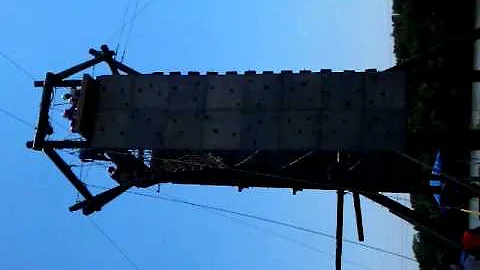 The boys 55ft up. Climbed all the way up