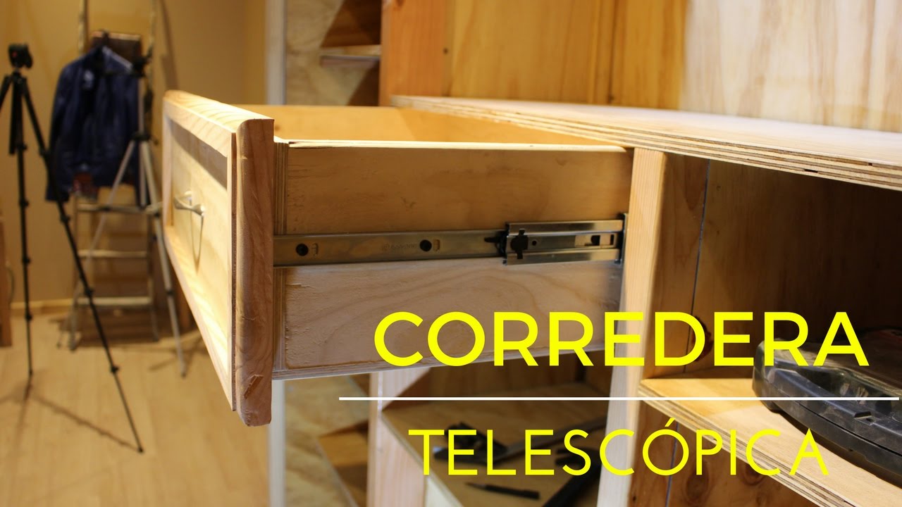 como hacer cajones con correderas telescopicas 