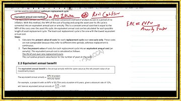 Asset Replacement Decision Quick Revision by Sir Saud Tariq ACA ST Academy