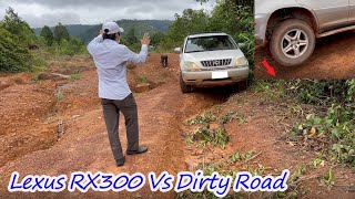 Lexus RX300 4WD Trying Across Bad Road / Off Road Lexus RX300 / Cambodia