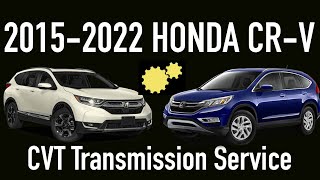 20152022 Honda CRV CVT Transmission Service Drain and Fill EASY DIY
