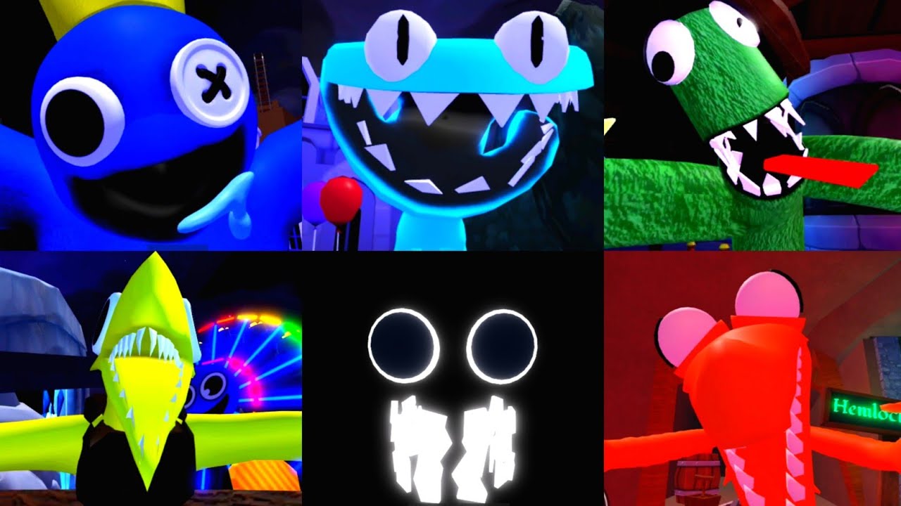 Rainbow Friends Chapter 2 All Jumpscares  Rainbow Friends Chapter 2 All  New Monsters Jumpscares - BiliBili