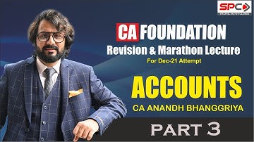 CA Foundation ACCOUNTS Revision Lecture PART 3 By CA ANAND BHANGARIYA