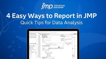 4 Easy Ways to Report in JMP | Quick Tips for Data Analysis
