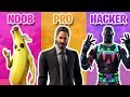 ULTIMATE NOOB vs PRO vs HACKER Fortnite Compilation